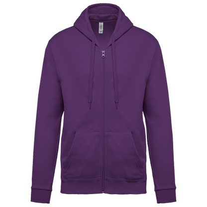 K479 - Sudadera capucha y cremallera unisex - Purple - frontal