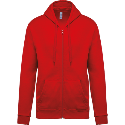 K479 - Sudadera capucha y cremallera unisex - Red - frontal