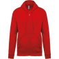 K479 - Sudadera capucha y cremallera unisex - Red - frontal
