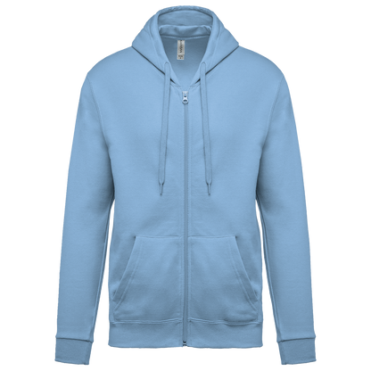K479 - Sudadera capucha y cremallera unisex - Sky Blue - frontal