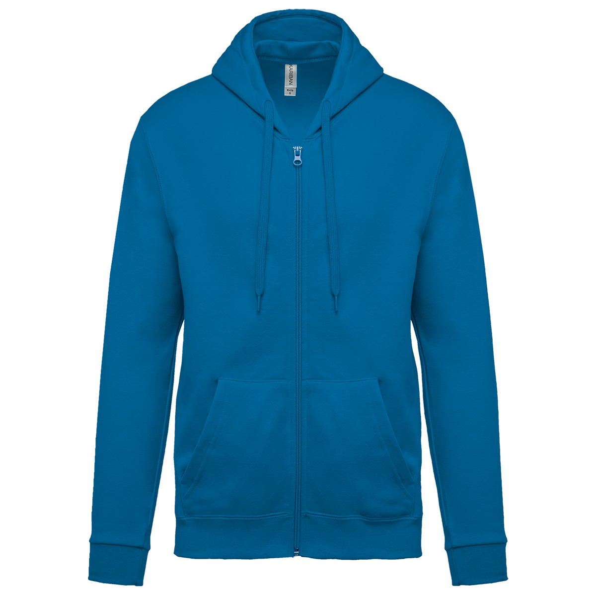 K479 - Sudadera capucha y cremallera unisex - Tropical Blue - frontal