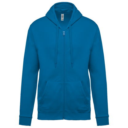 K479 - Sudadera capucha y cremallera unisex - Tropical Blue - frontal