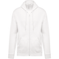K479 - Sudadera capucha y cremallera unisex - White - frontal