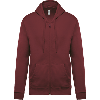 K479 - Sudadera capucha y cremallera unisex - Wine - frontal