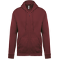 K479 - Sudadera capucha y cremallera unisex - Wine - frontal