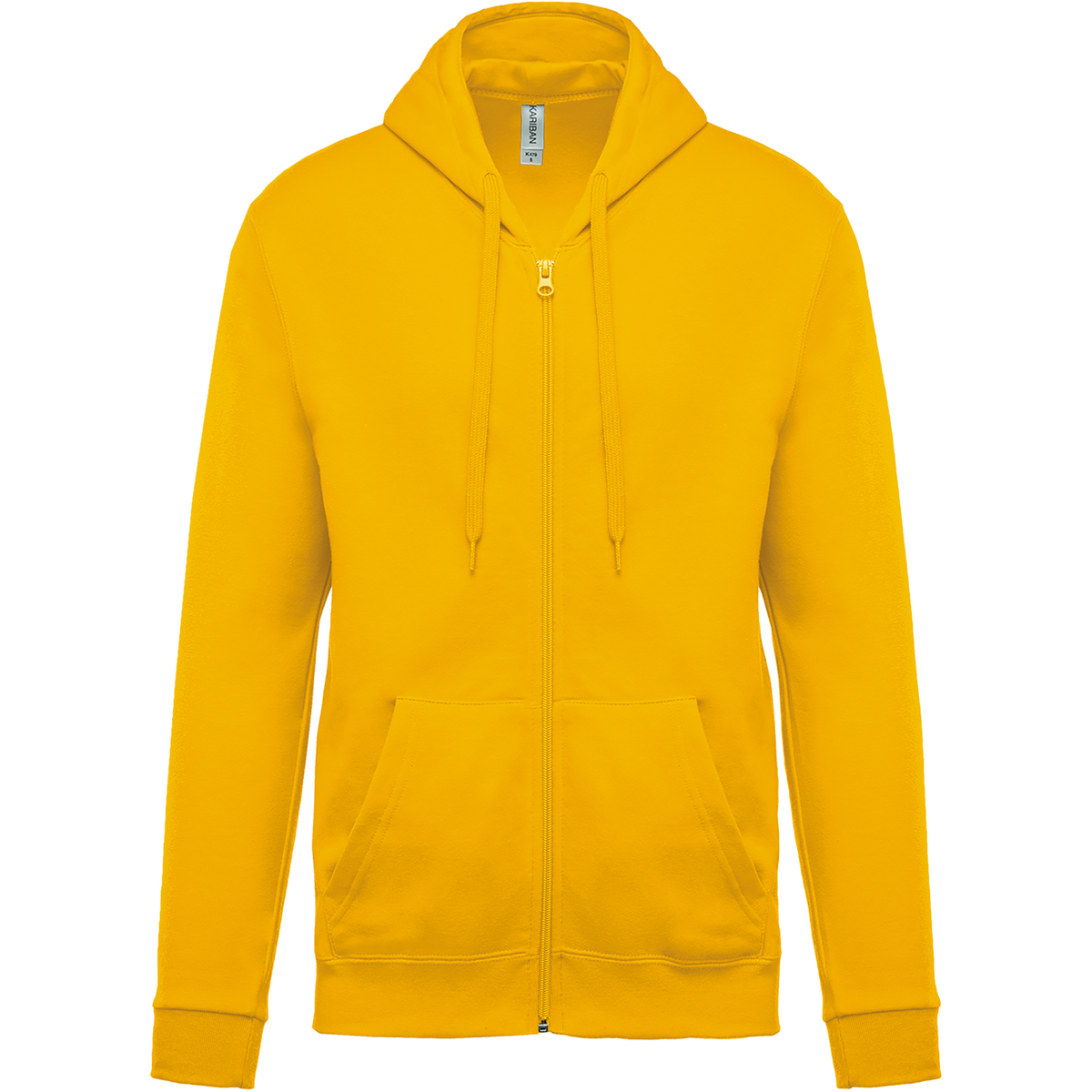 K479 - Sudadera capucha y cremallera unisex - Yellow - frontal