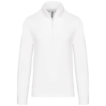 K487 - Sudadera 1/4 Cremallera - White - frontal