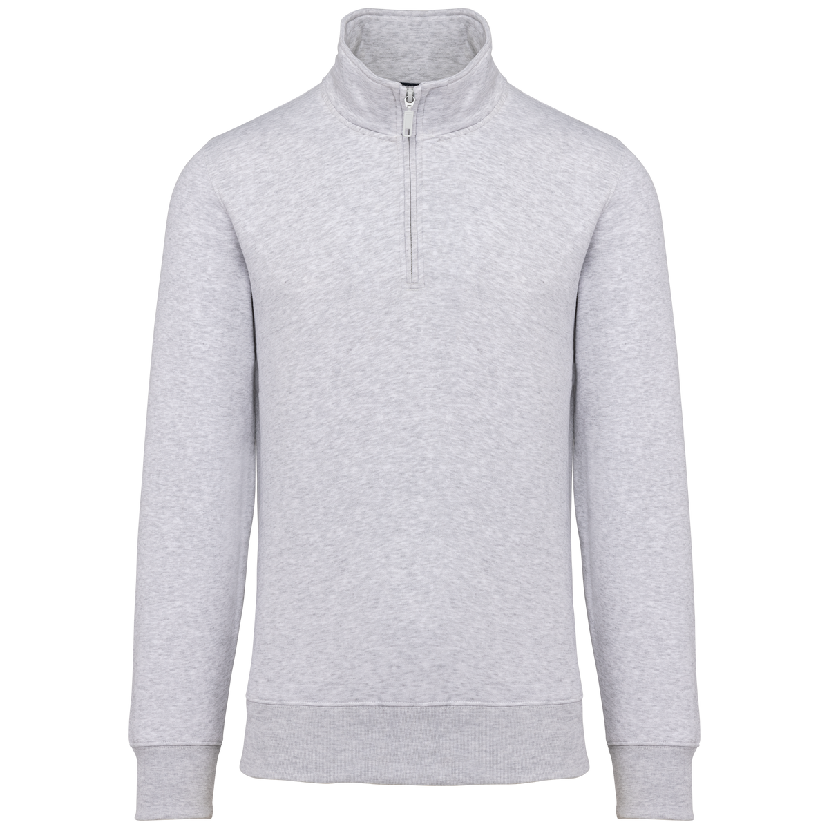 K487 - Sudadera 1/4 Cremallera - Ash Heather - frontal