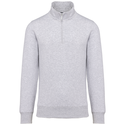 K487 - Sudadera 1/4 Cremallera - Ash Heather - frontal