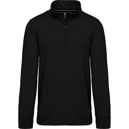 K487 - Sudadera 1/4 Cremallera - Black - frontal