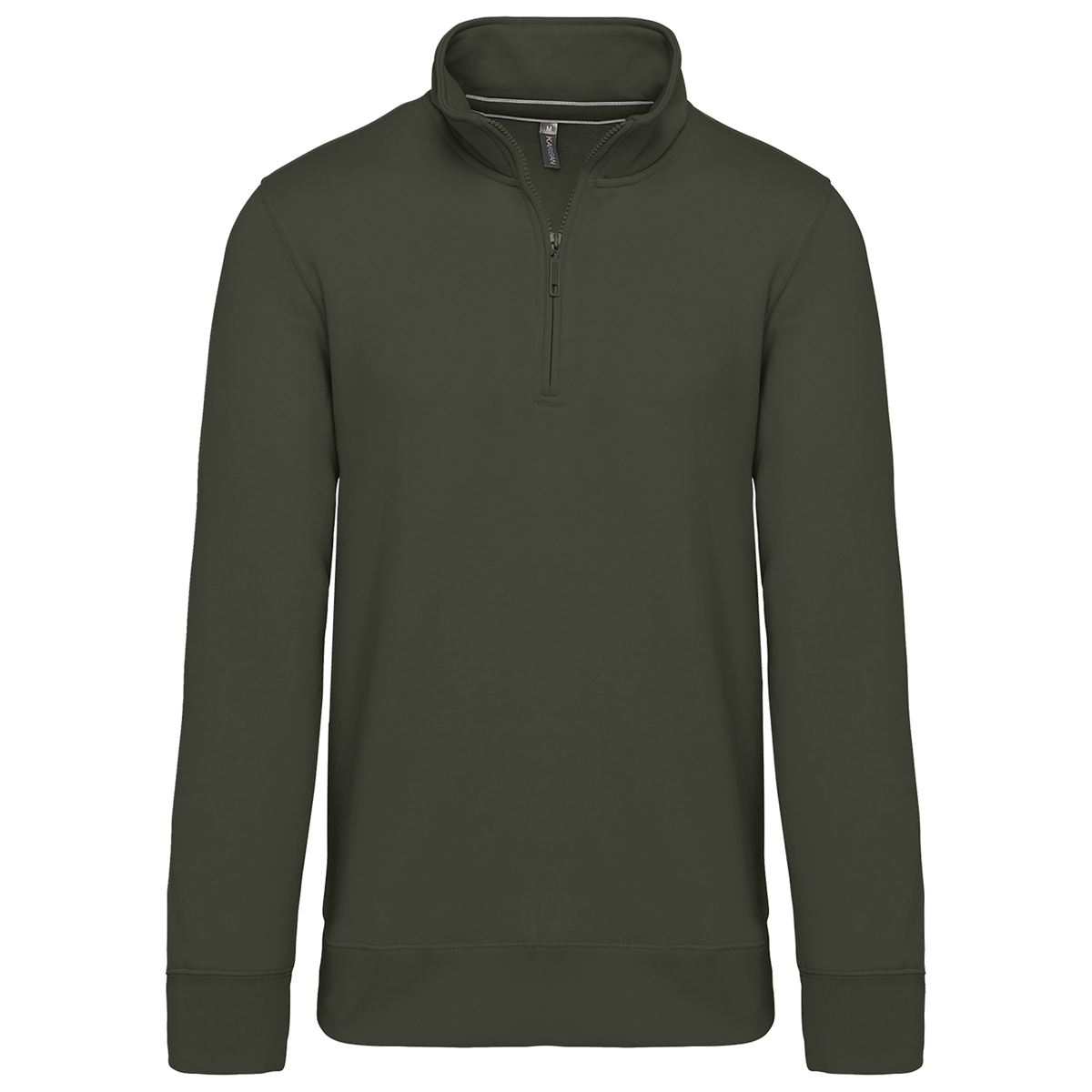 K487 - Sudadera 1/4 Cremallera - Dark Khaki - frontal