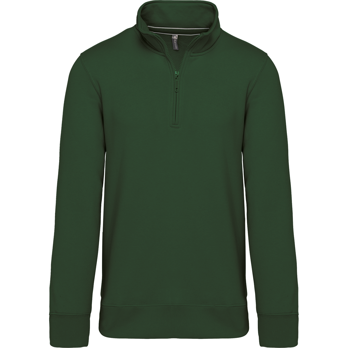 K487 - Sudadera 1/4 Cremallera - Forest Green - frontal