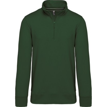 K487 - Sudadera 1/4 Cremallera - Forest Green - frontal