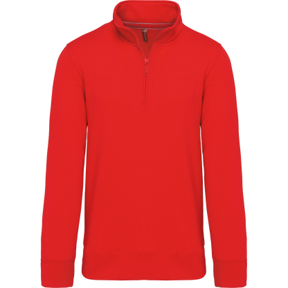 K487 - Sudadera 1/4 Cremallera - Red - frontal