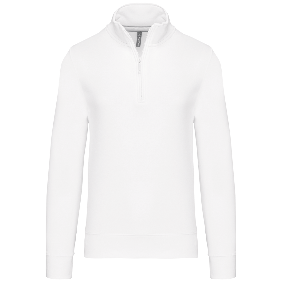 K487 - Sudadera 1/4 Cremallera - White - frontal