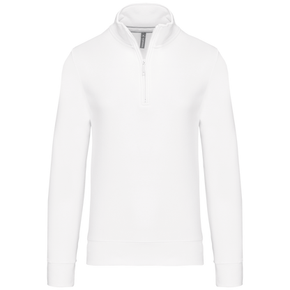 K487 - Sudadera 1/4 Cremallera - White - frontal