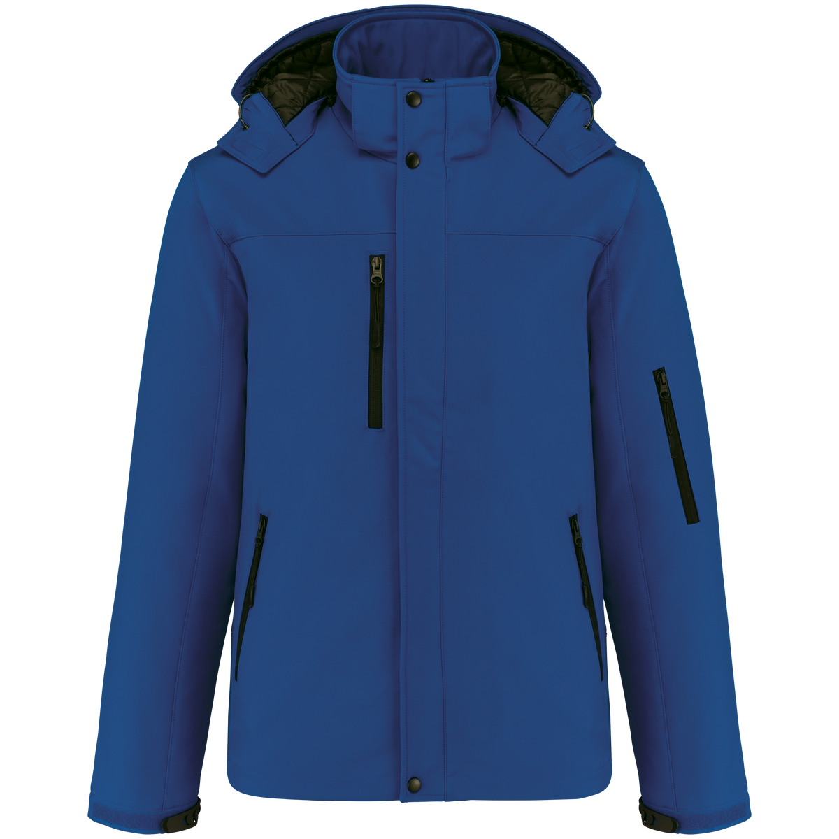 K650 - Parka softshell acolchada con capucha hombre - Dark Royal Blue - frontal