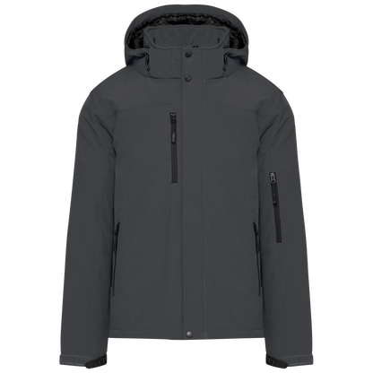 K650 - Parka softshell acolchada con capucha hombre - Titanium - frontal