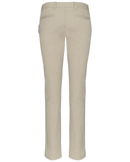K741 - Pantalón chino mujer - Beige - trasera