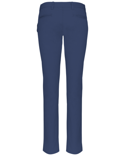 K741 - Pantalón chino mujer - Deep Blue - trasera