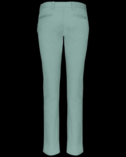 K741 - Pantalón chino mujer - Sage - trasera
