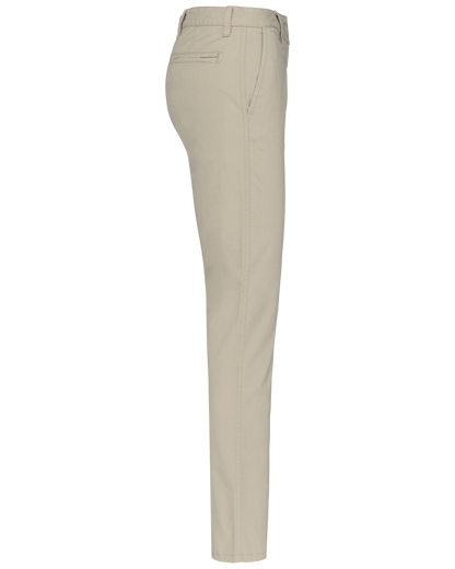 K741 - Pantalón chino mujer - Beige - lateral