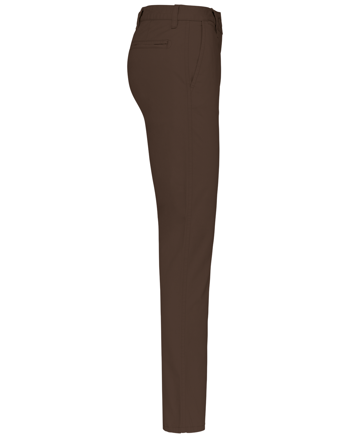 K741 - Pantalón chino mujer - Chocolate - lateral