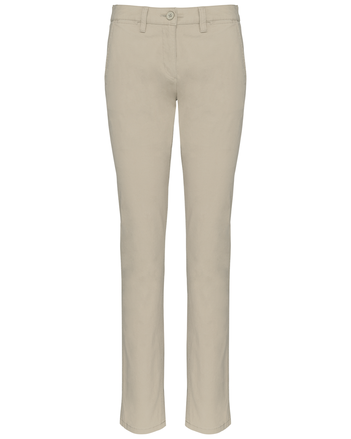 K741 - Pantalón chino mujer - Beige - frontal