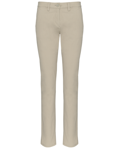 K741 - Pantalón chino mujer - Beige - frontal