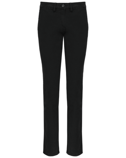 K741 - Pantalón chino mujer - Black - frontal