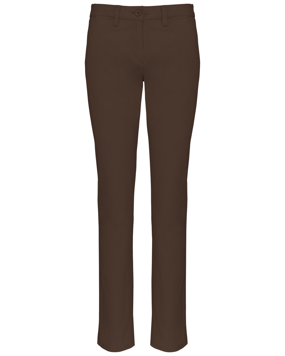 K741 - Pantalón chino mujer - Chocolate - frontal