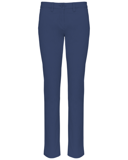 K741 - Pantalón chino mujer - Deep Blue - frontal