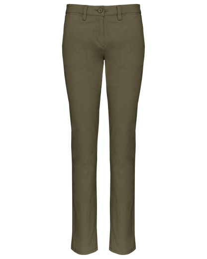 K741 - Pantalón chino mujer - Light khaki - frontal