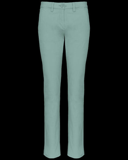 K741 - Pantalón chino mujer - Sage - frontal