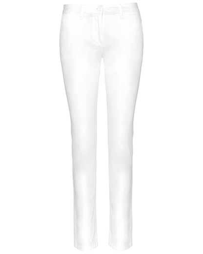 K741 - Pantalón chino mujer - White - frontal