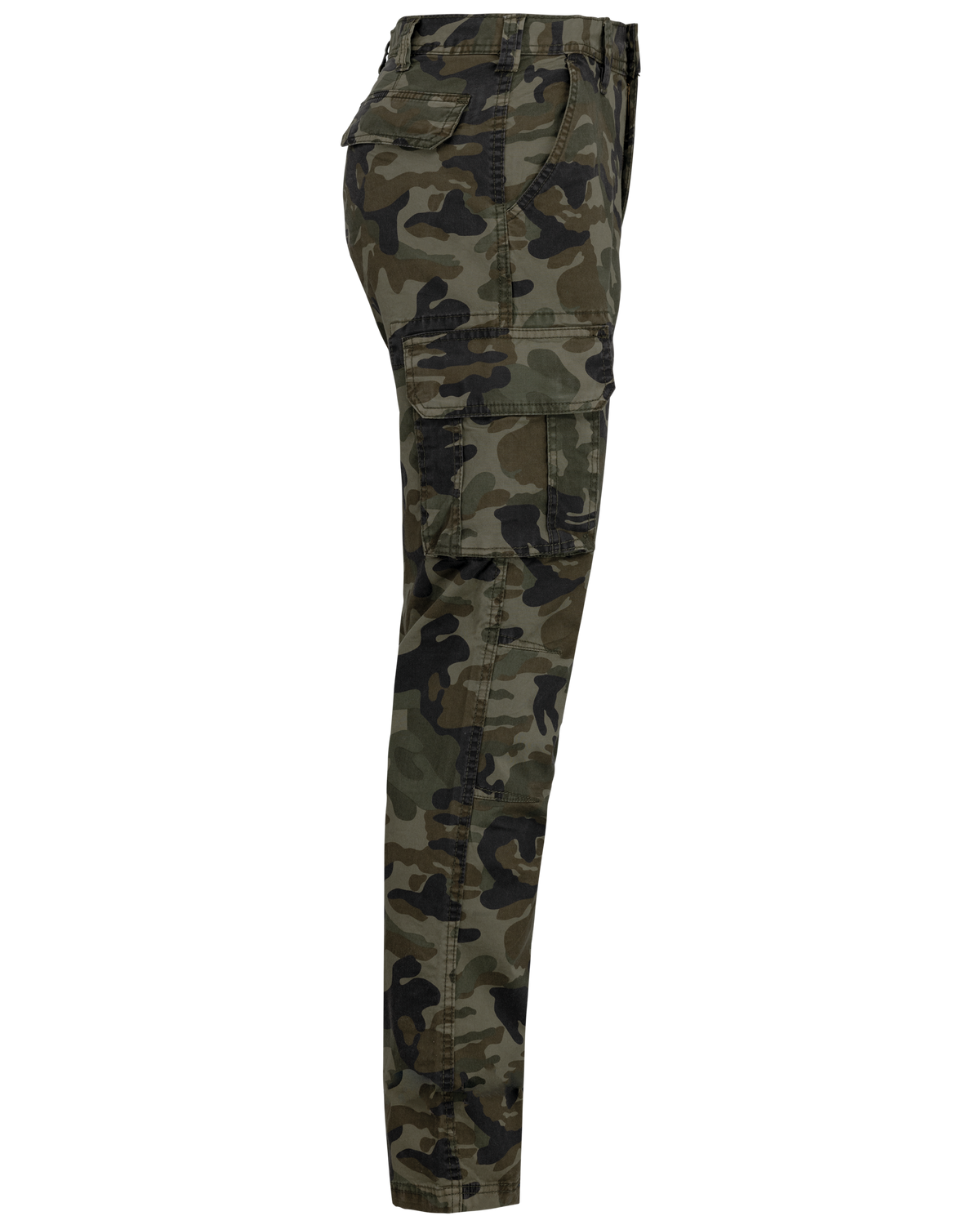 K744 - Pantalón multibolsillos hombre - Olive Camouflage - lateral