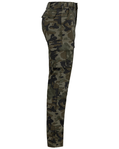 K744 - Pantalón multibolsillos hombre - Olive Camouflage - lateral