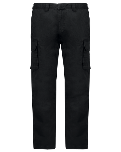 K744 - Pantalón multibolsillos hombre - Black - frontal