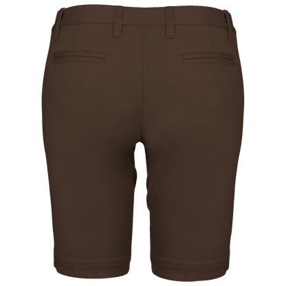 K751 - Bermuda chino mujer - Chocolate - trasera