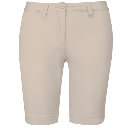 K751 - Bermuda chino mujer - Beige - frontal