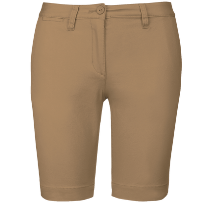 K751 - Bermuda chino mujer - Camel - frontal