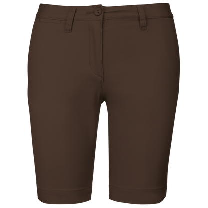 K751 - Bermuda chino mujer - Chocolate - frontal