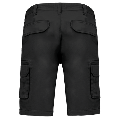 K754 - Bermuda multibolsillos hombre - Black - trasera