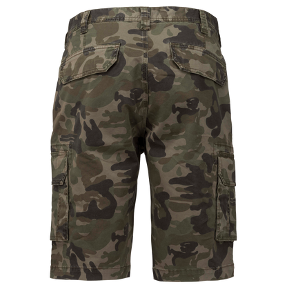 K754 - Bermuda multibolsillos hombre - Olive Camouflage - trasera