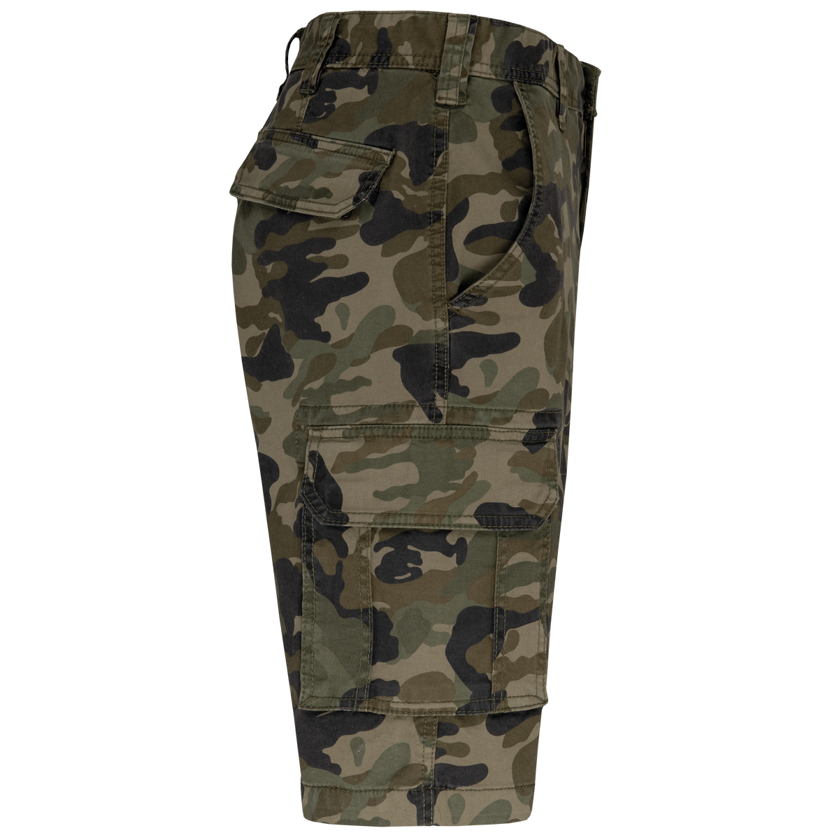 K754 - Bermuda multibolsillos hombre - Olive Camouflage - lateral