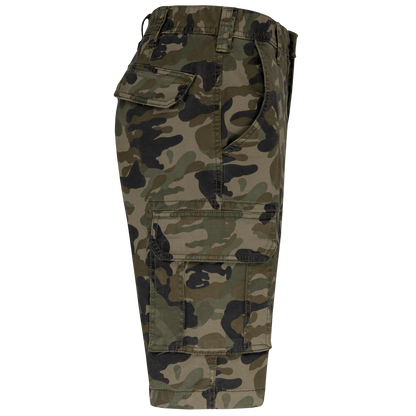K754 - Bermuda multibolsillos hombre - Olive Camouflage - lateral