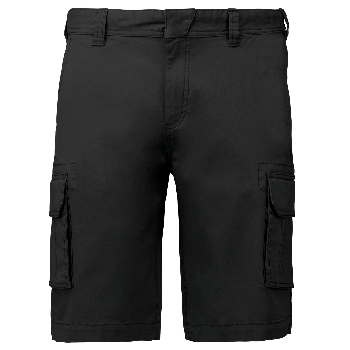 K754 - Bermuda multibolsillos hombre - Black - frontal