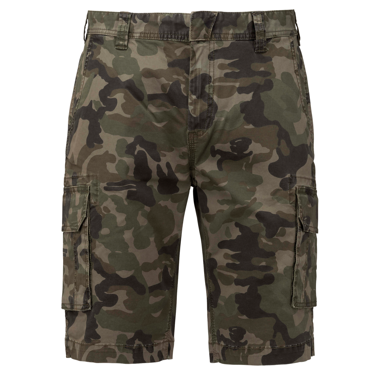 K754 - Bermuda multibolsillos hombre - Olive Camouflage - frontal