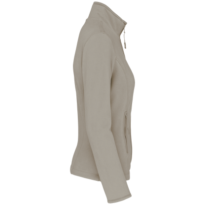 K907 - Chaqueta micropolar con cremallera mujer - Beige - lateral