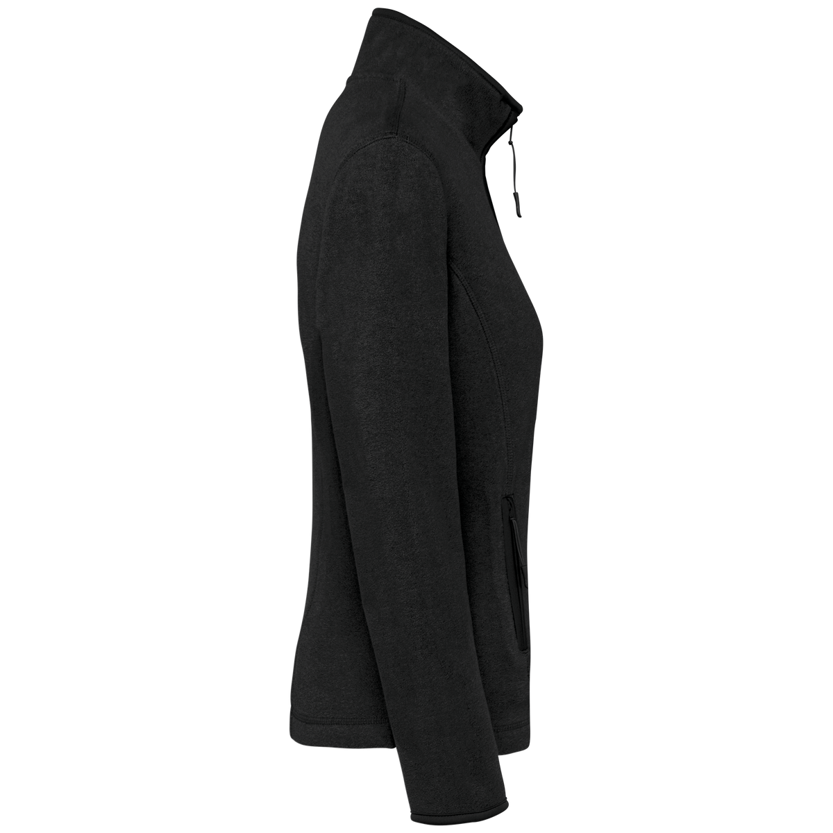 K907 - Chaqueta micropolar con cremallera mujer - Black - lateral